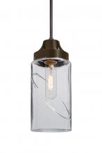 Besa Lighting J-BLINKCL-BR - Besa, Blink Cord Pendant For Multiport Canopy, Clear, Bronze Finish, 1x60W Medium Base
