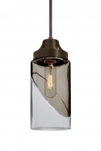 Besa Lighting J-BLINKSM-BR - Besa, Blink Cord Pendant For Multiport Canopy, Trans. Smoke/Clear, Bronze Finish, 1x60W Medium Base