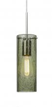 Besa Lighting J-JUNI10MS-EDIL-SN - Besa, Juni 10 Pendant For Multiport Canopy, Moss Bubble, Satin Nickel, 1x4W LED Filament