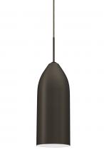 Besa Lighting J-LINDWH-BR - Besa, Lindy Pendant For Multiport Canopy, White, Satin Nickel Finish, 1x60W Medium Base
