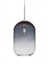 Besa Lighting J-OMEGA12ST-SN - Besa, Omega 12 Cord Pendant For Multiport Canopies, Steel/Clear, Satin Nickel Finish