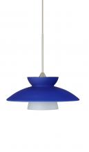 Besa Lighting RXP-271823-SN - Besa Pendant Trilo 7 Satin Nickel Blue Matte 1x50W MAX GY6.35 Base