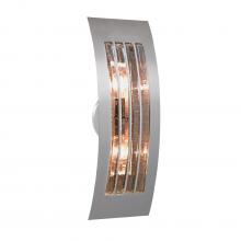 Besa Lighting SAIL17SM-EDIL-SL - Besa, Sail Wall Sconce, Smoke Bubble, Silver Finish, 2x8W LED Filament