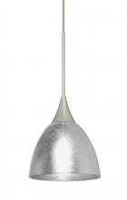 Besa Lighting X-1758SF-SN - Besa Divi Pendant, Silver Foil, Satin Nickel, 1x50W MAX GY6.35