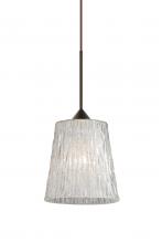 Besa Lighting X-5125GL-BR - Besa Pendant For Multiport Canopy Nico 4 Bronze Stone Glitter 1x35W MAX GY6.35 Base