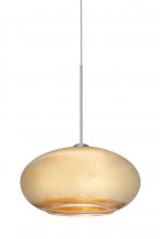 Besa Lighting XP-2492GF-SN - Besa Pendant Brio 7 Satin Nickel Gold Foil 1x35W MAX GY6.35 Base
