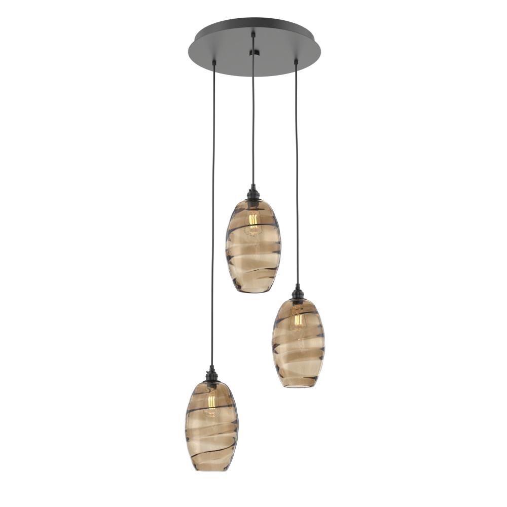 Ellisse Round 3pc Multi-Pendant