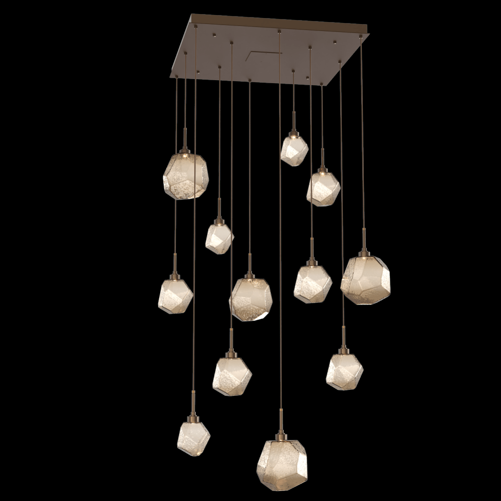 Gem Square 12pc Multi-Pendant
