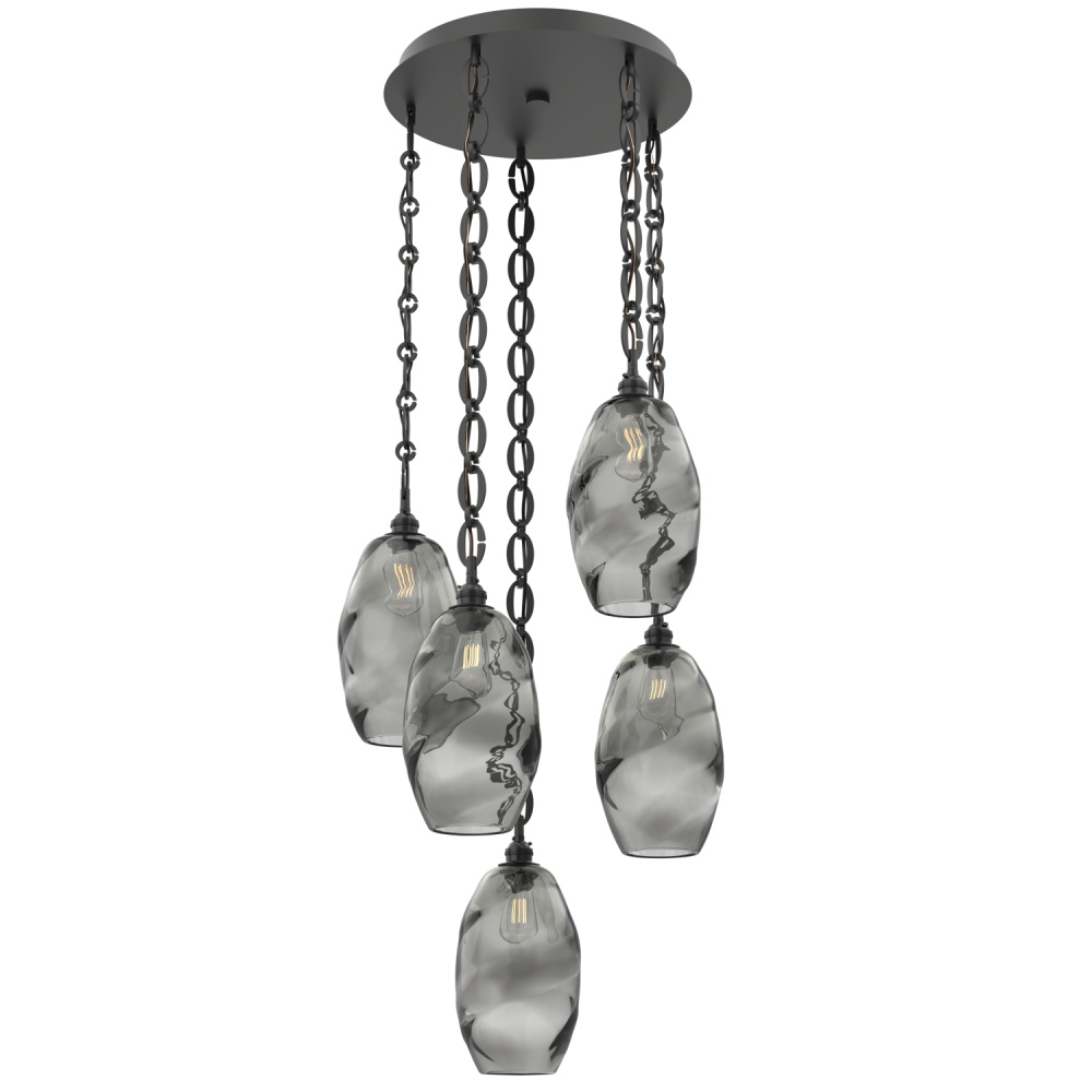 Ellisse Round 5pc Multi-Pendant with Chain