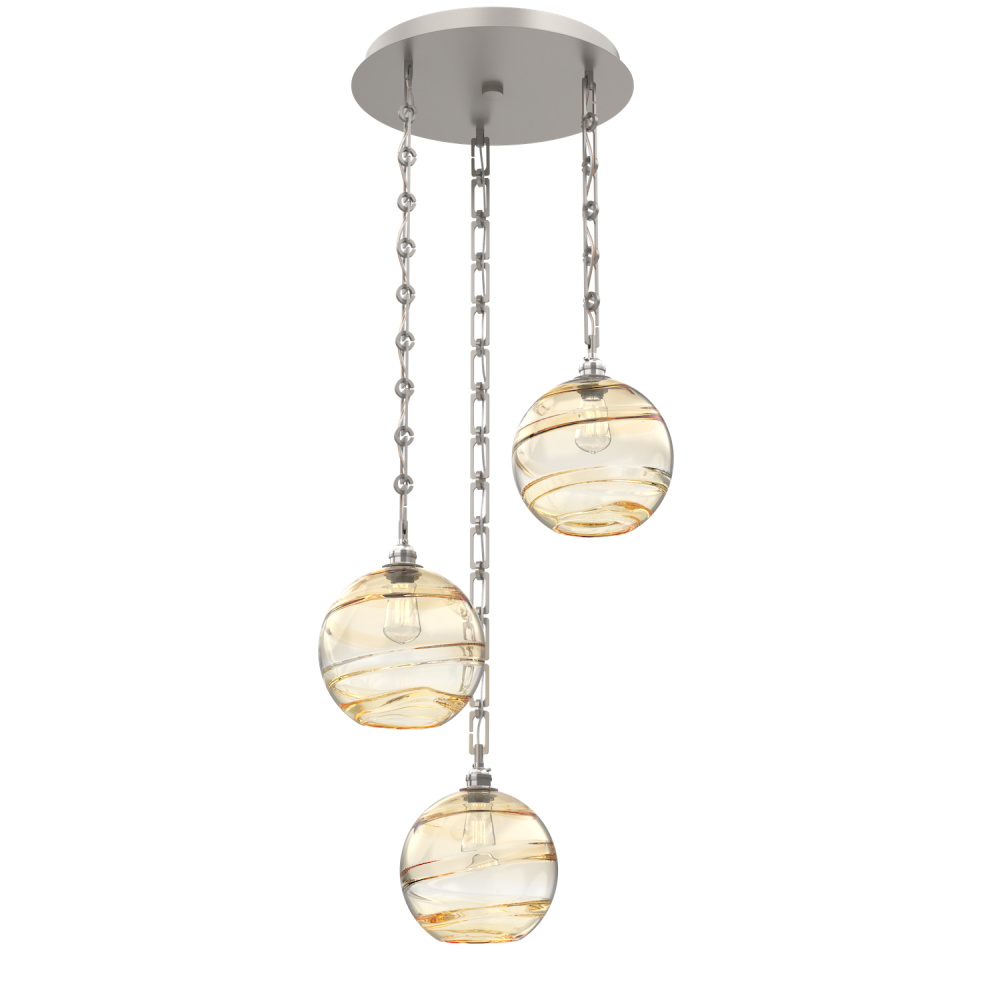 Terra Round 3pc Multi-Pendant Chain