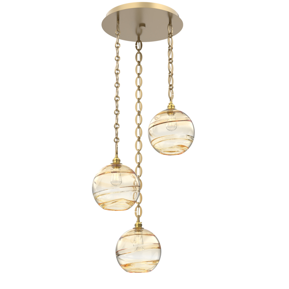 Terra Round 3pc Multi-Pendant with Chain