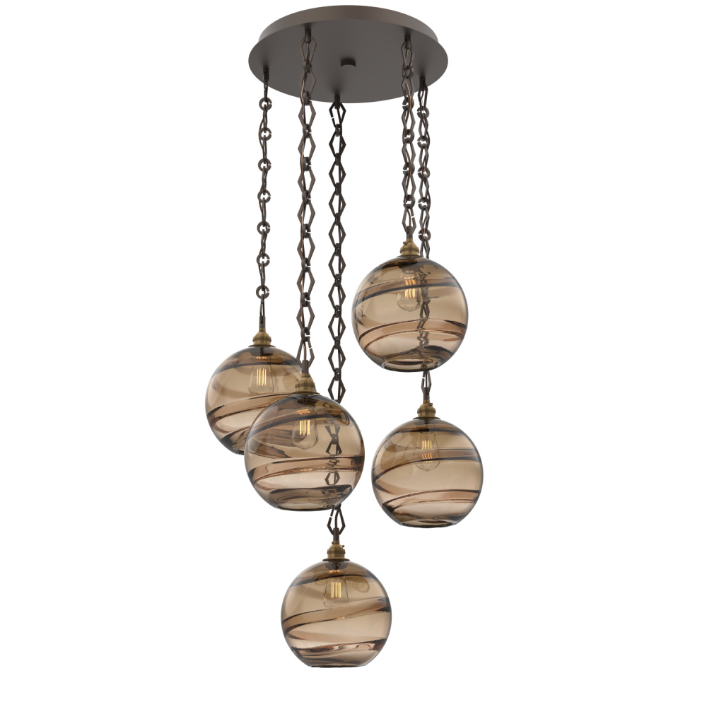 Terra Round 5pc Multi-Pendant Chain