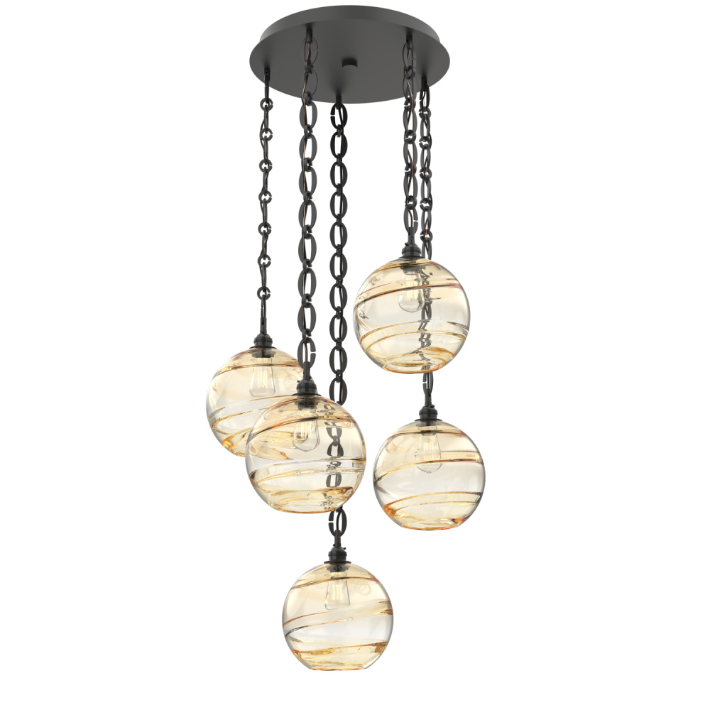 Terra Round 5pc Multi-Pendant with Chain