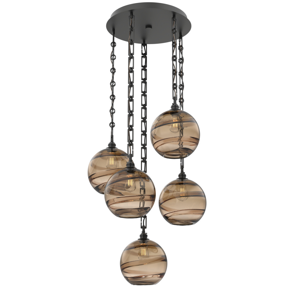Terra Round 5pc Multi-Pendant with Chain