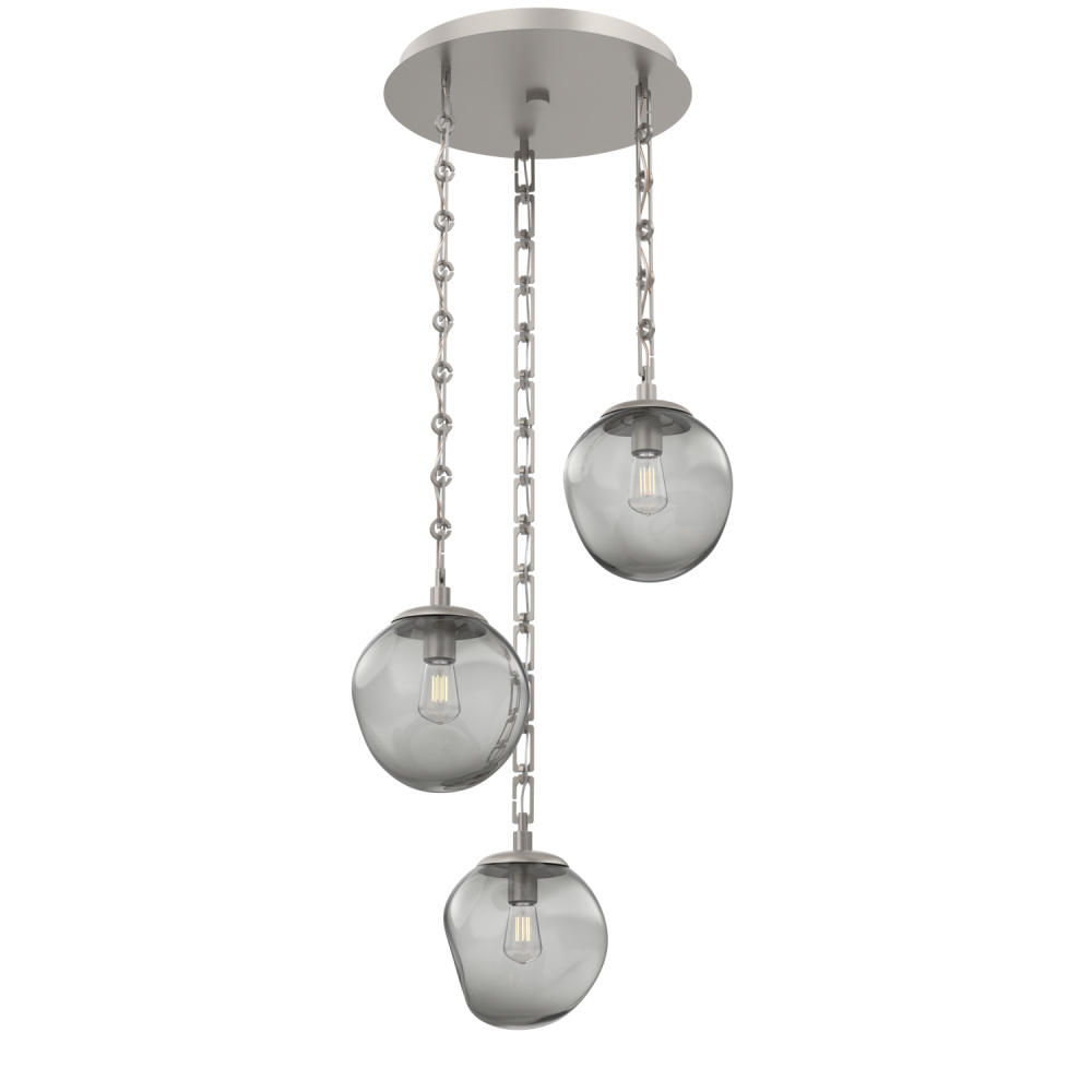 Aster Round 3pc Multi-Pendant with Chain (Bulb)