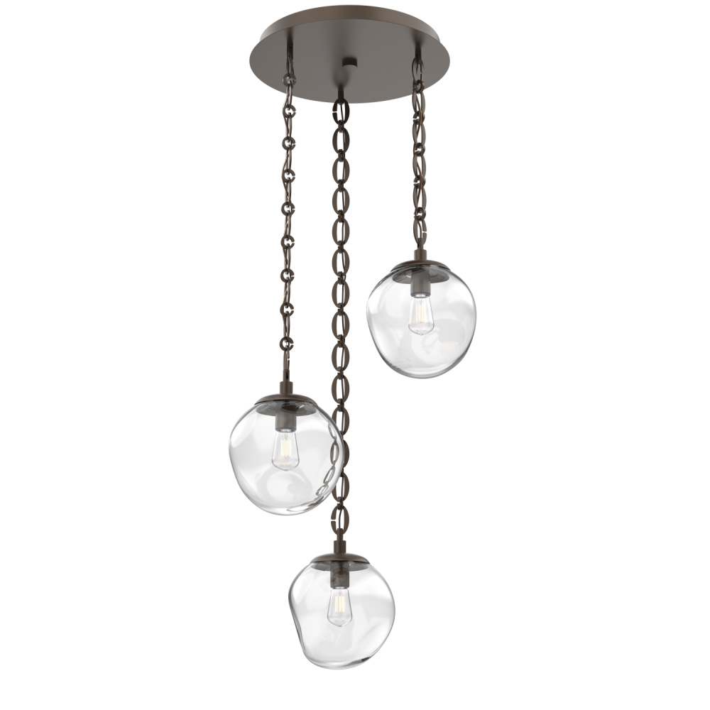 Aster Round 3pc Multi-Pendant with Chain (Bulb)