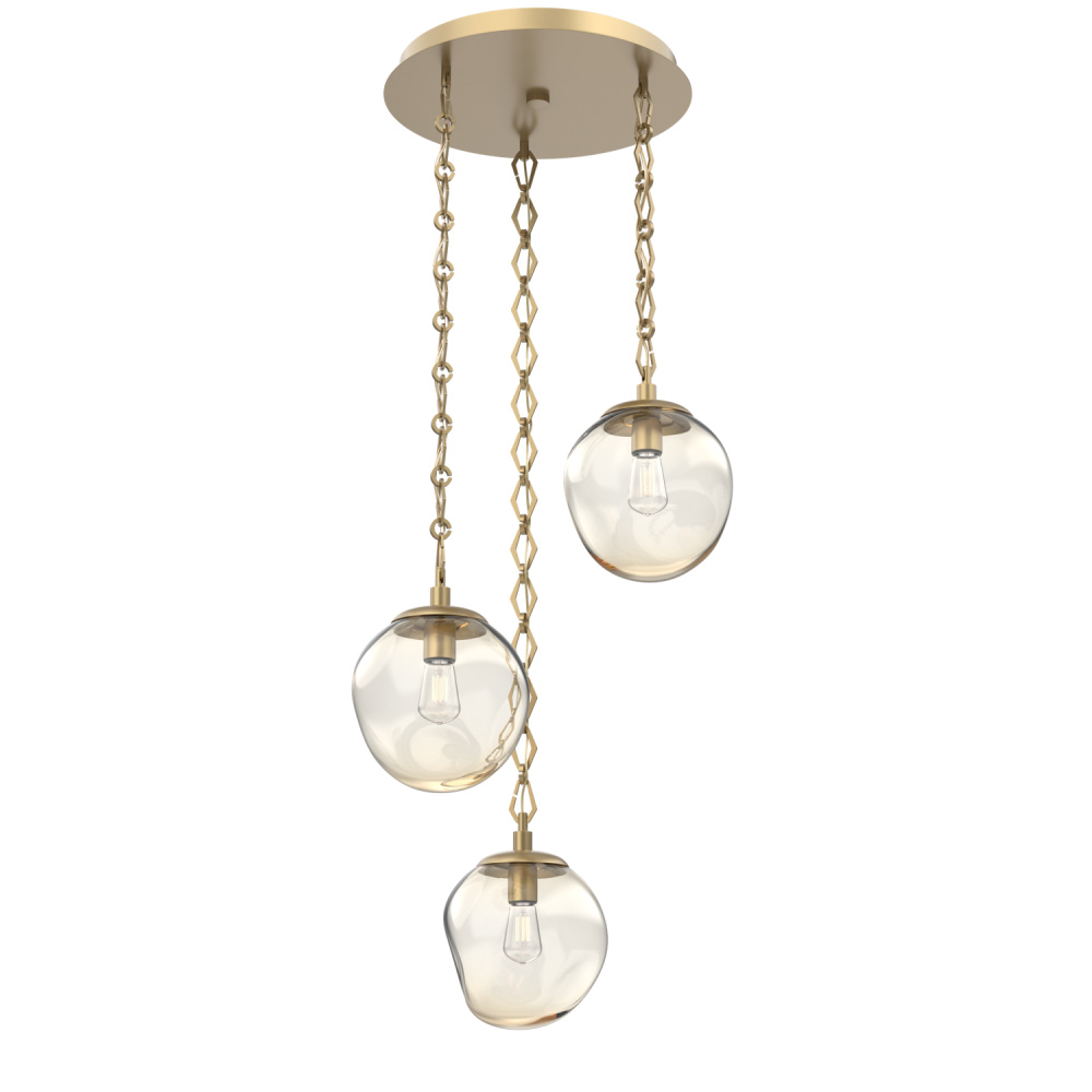 Aster Round 3pc Multi-Pendant with Chain (Bulb)