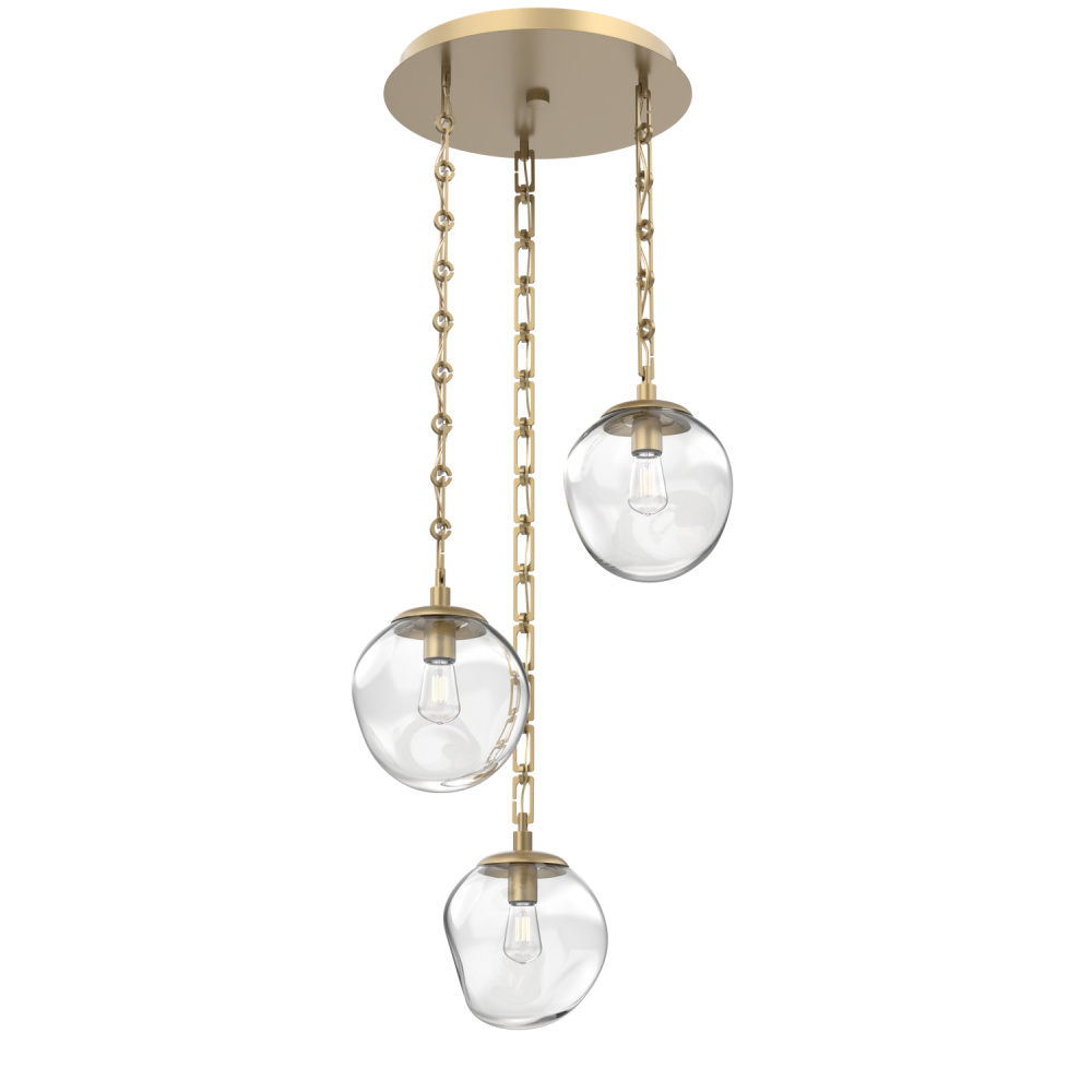Aster Round 3pc Multi-Pendant with Chain (Bulb)