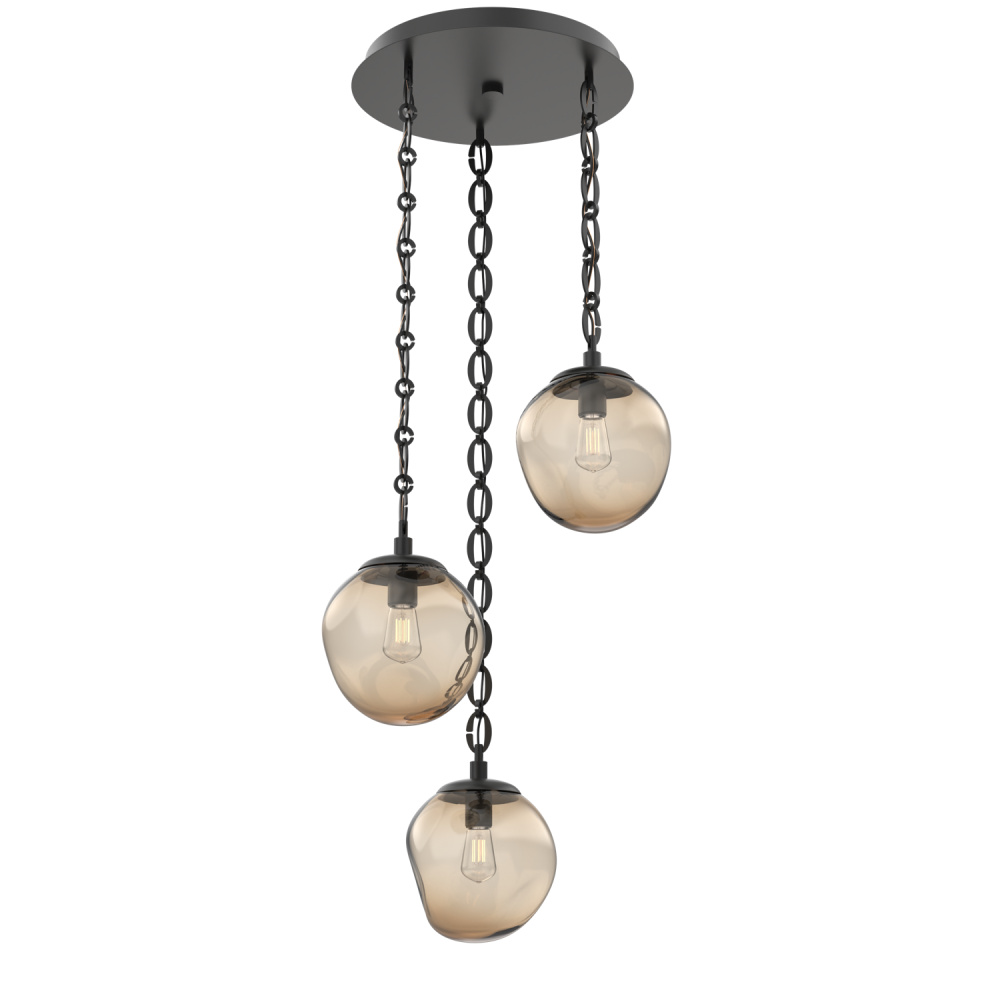 Aster Round 3pc Multi-Pendant with Chain (Bulb)