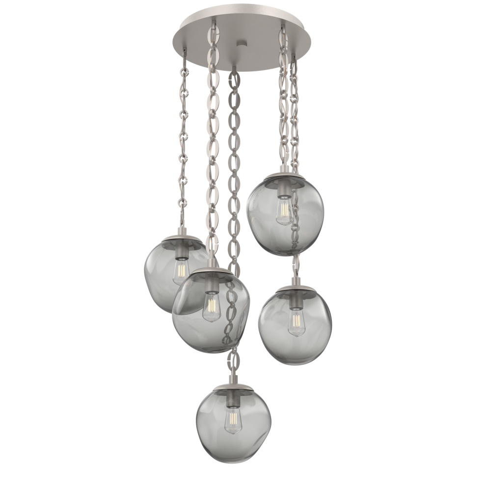Aster Round 5pc Multi-Pendant with Chain (Bulb)