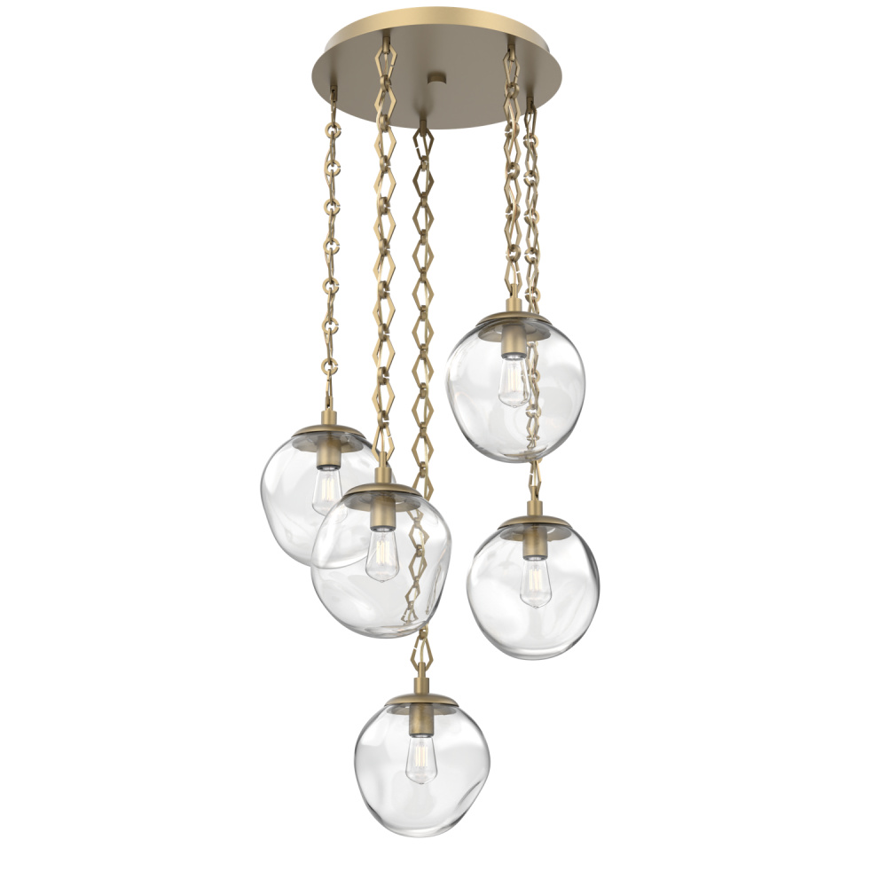 Aster Round 5pc Multi-Pendant with Chain (Bulb)