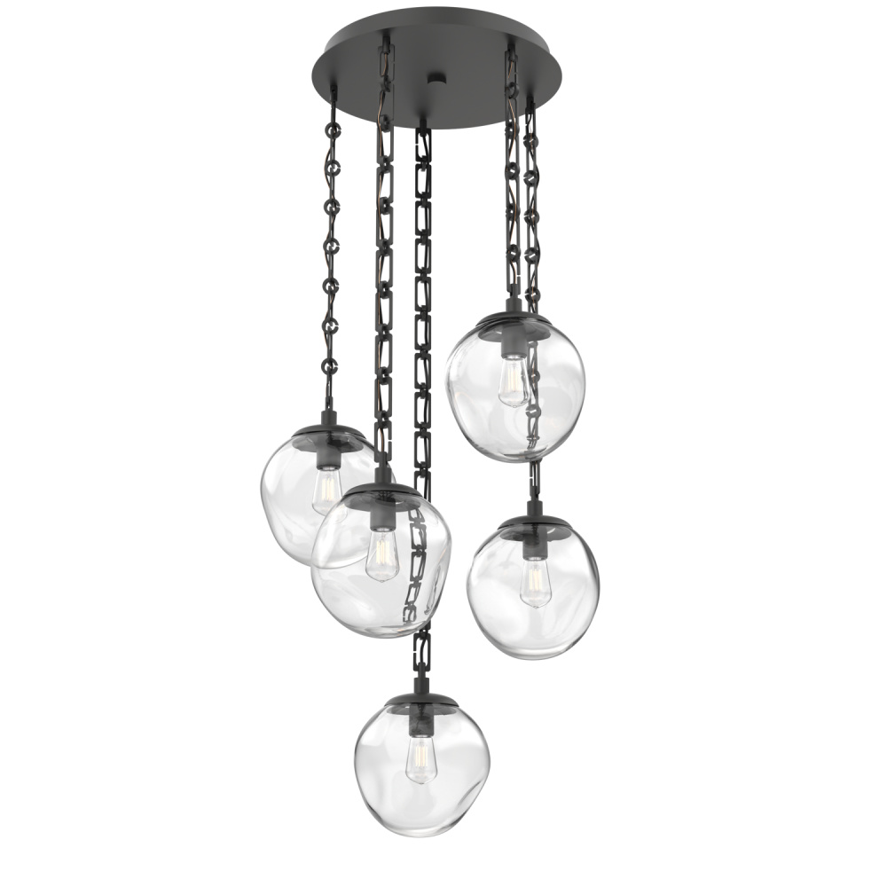 Aster Round 5pc Multi-Pendant with Chain (Bulb)