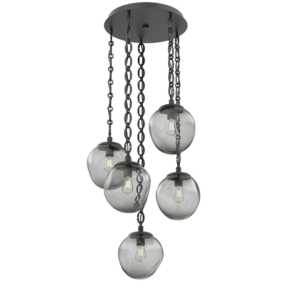 Aster Round 5pc Multi-Pendant with Chain (Bulb)