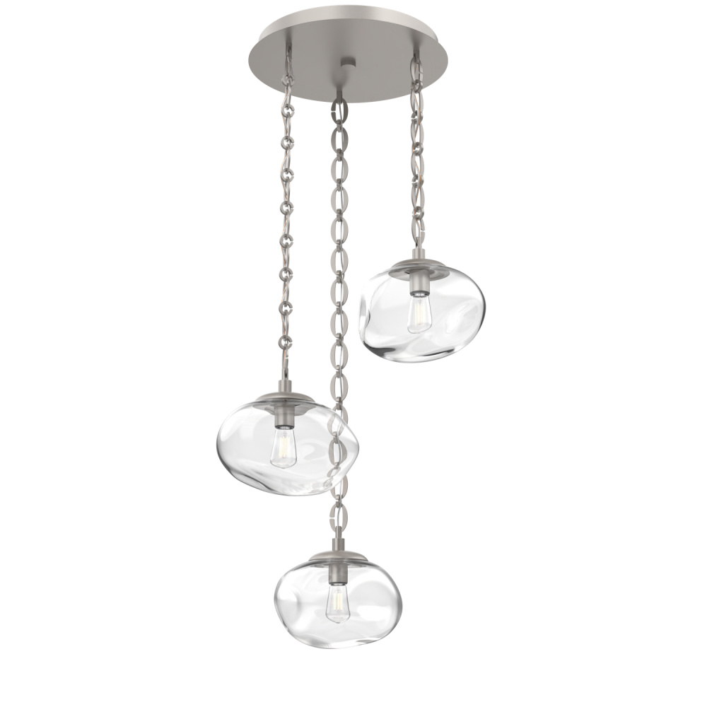 Nova Round 3pc Multi-Pendant with Chain (Bulb)