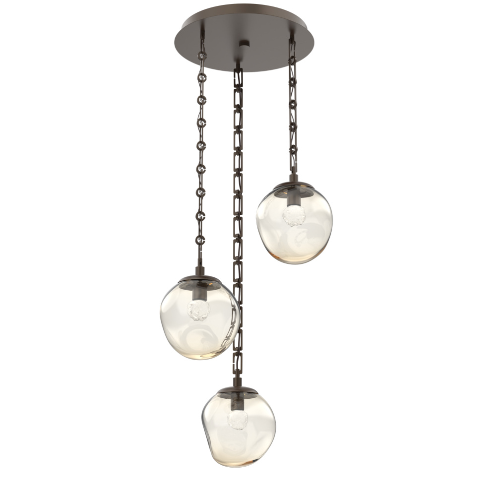 Aster Round 3pc Multi-Pendant with Chain (LED)