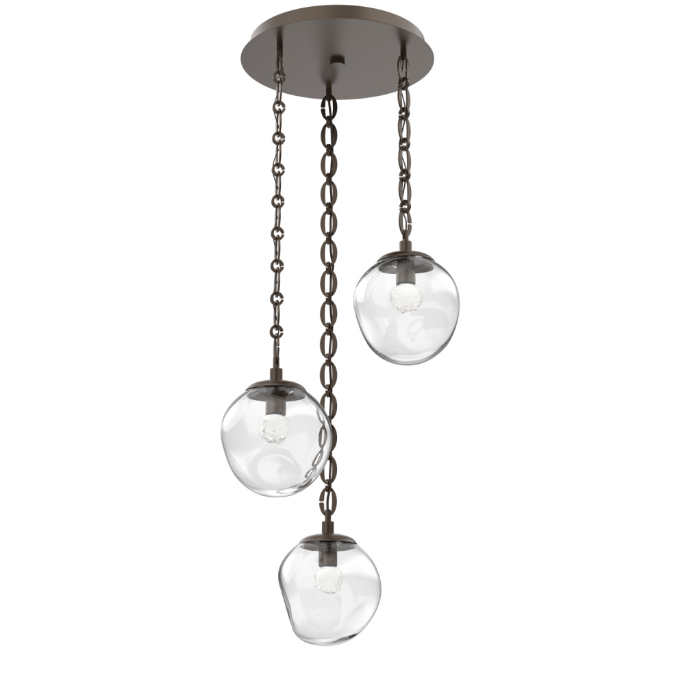Aster Round 3pc Multi-Pendant with Chain (LED)