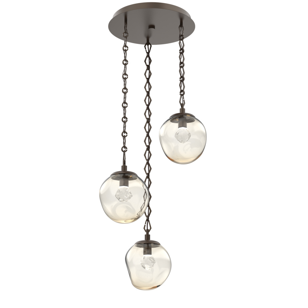 Aster Round 3pc Multi-Pendant with Chain (LED)