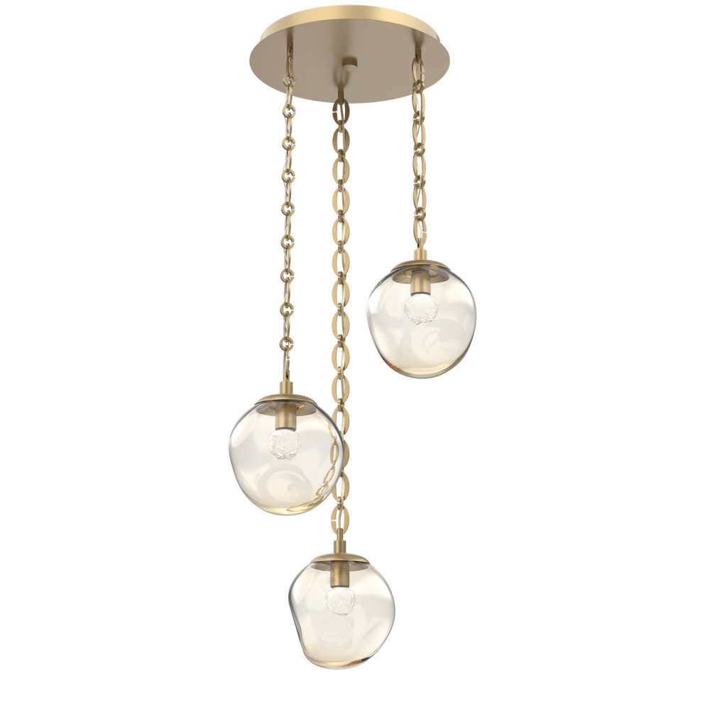 Aster Round 3pc Multi-Pendant with Chain (LED)