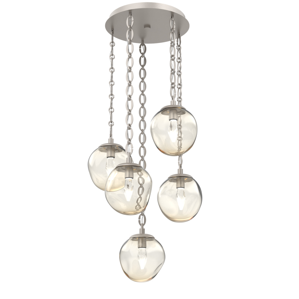 Aster Round 5pc Multi-Pendant with Chain (LED)
