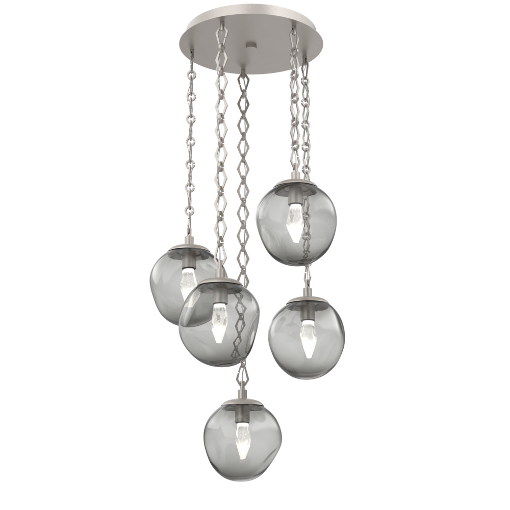 Aster Round 5pc Multi-Pendant with Chain (LED)