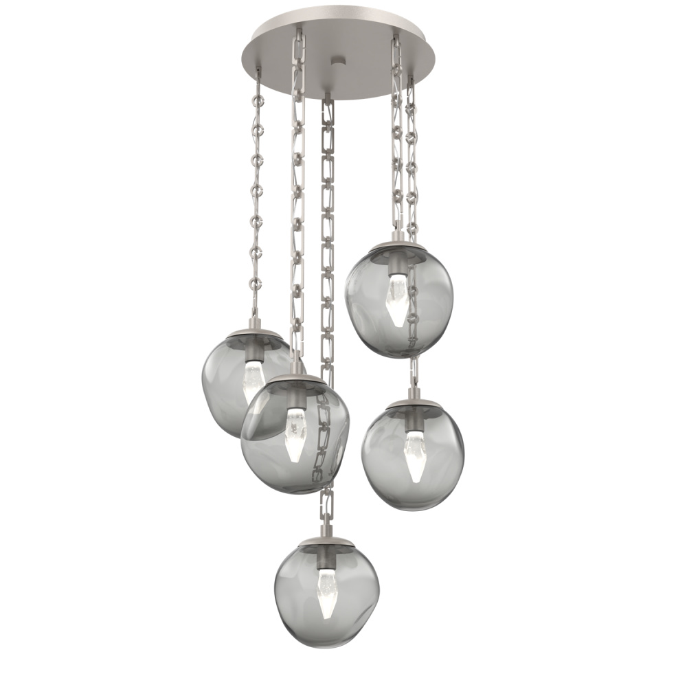 Aster Round 5pc Multi-Pendant with Chain (LED)