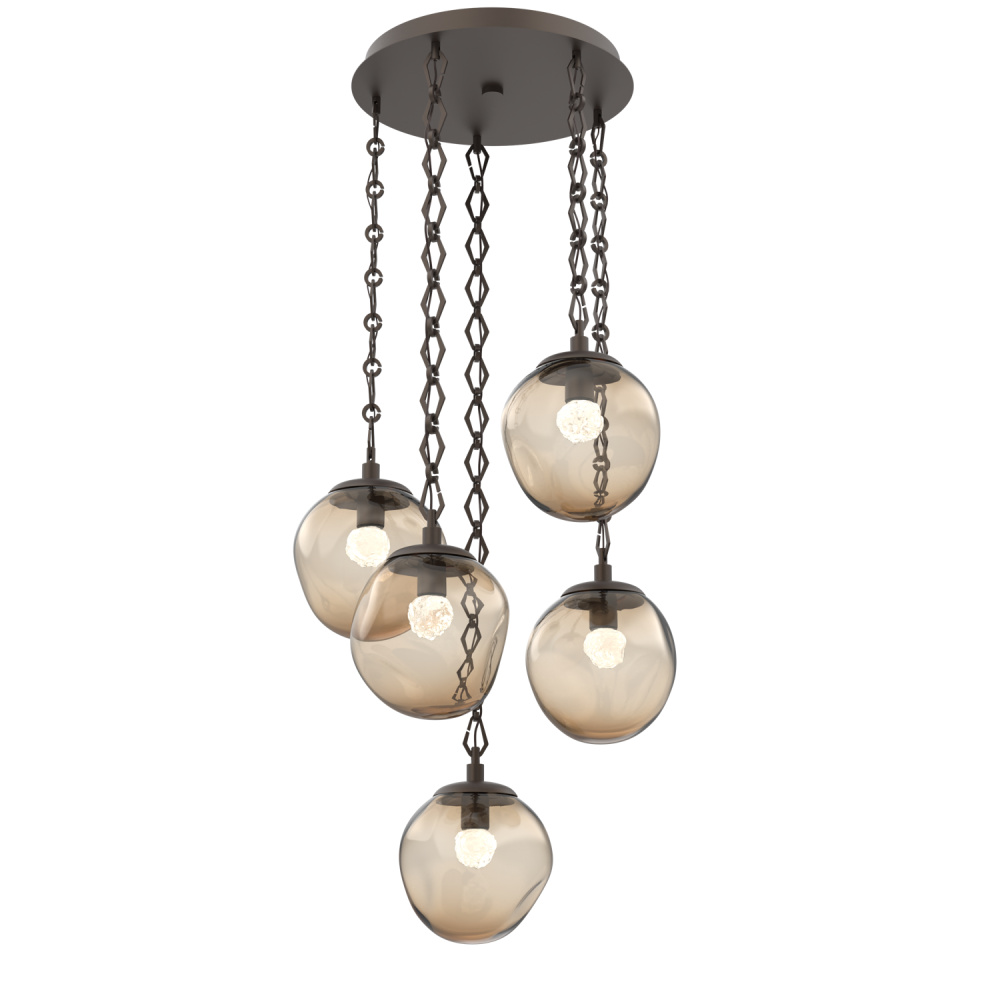Aster Round 5pc Multi-Pendant with Chain (LED)