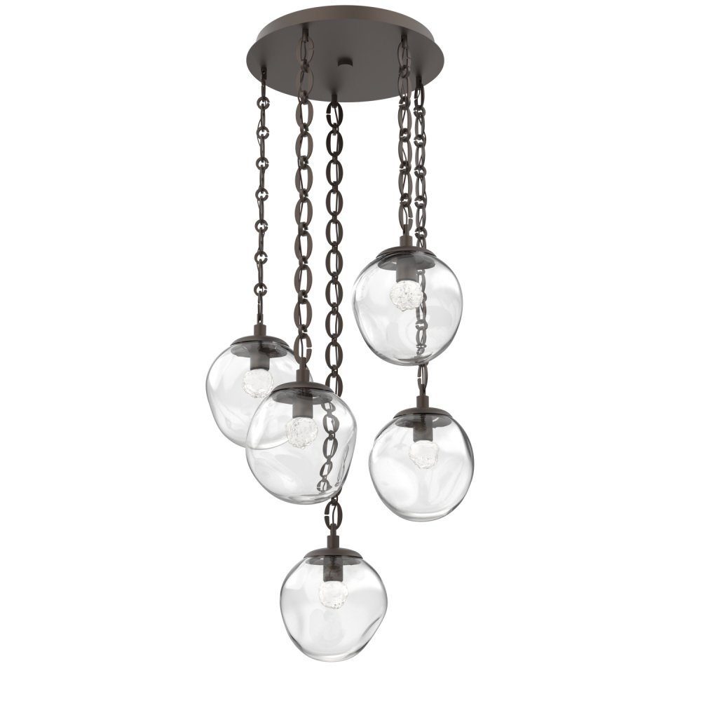 Aster Round 5pc Multi-Pendant with Chain (LED)
