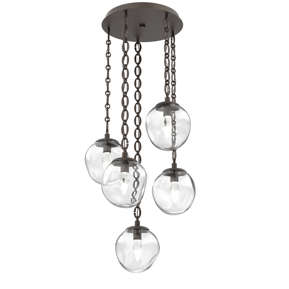 Aster Round 5pc Multi-Pendant with Chain (LED)