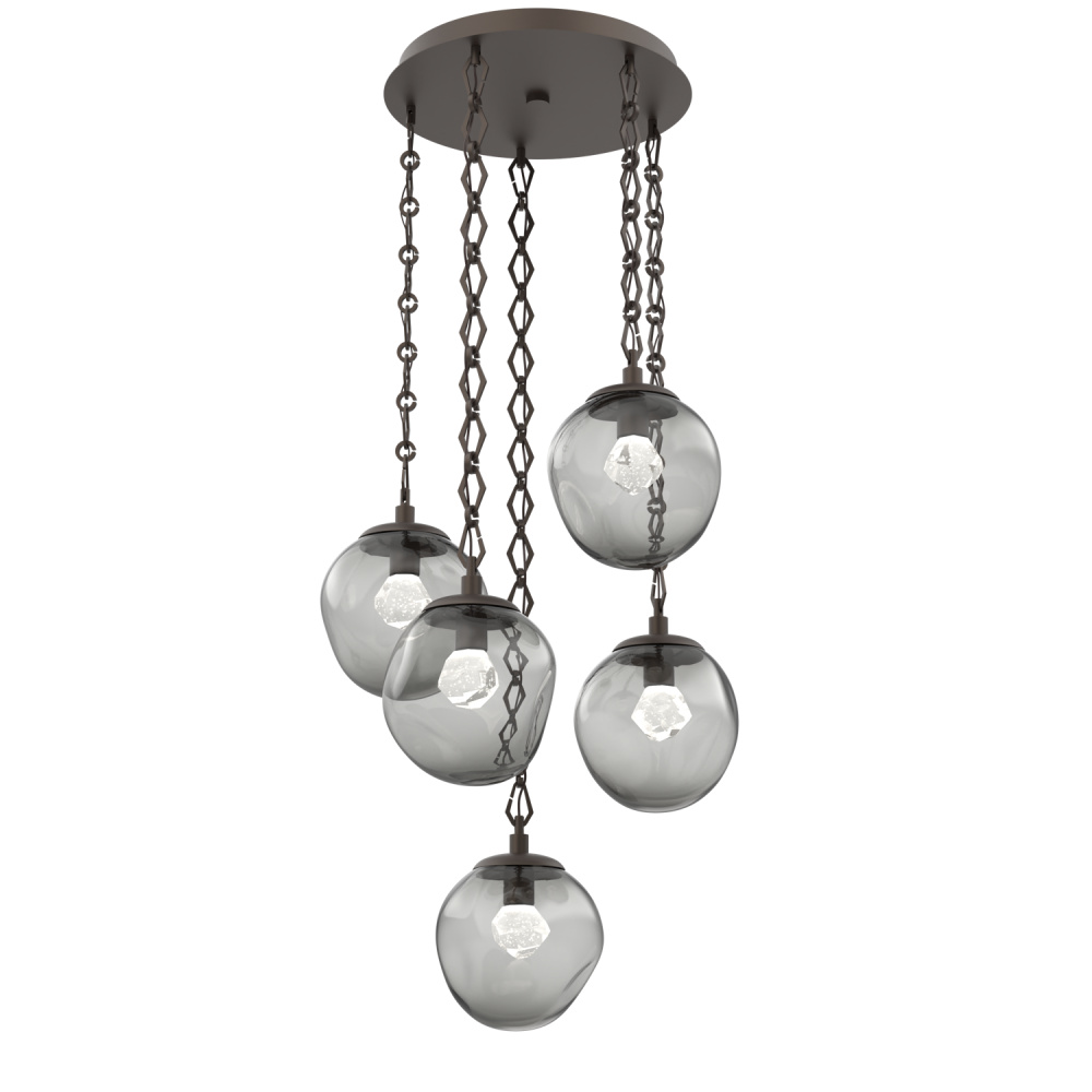 Aster Round 5pc Multi-Pendant Chain (LED)