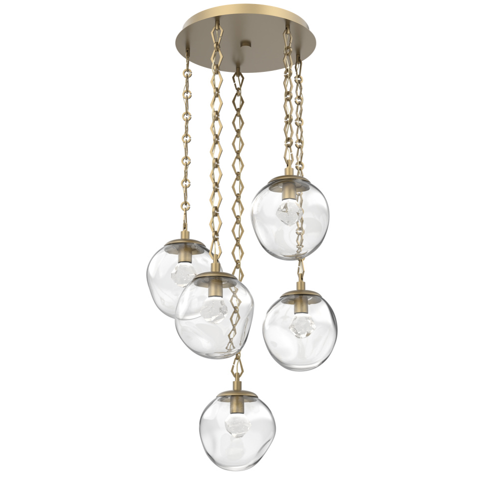 Aster Round 5pc Multi-Pendant with Chain (LED)