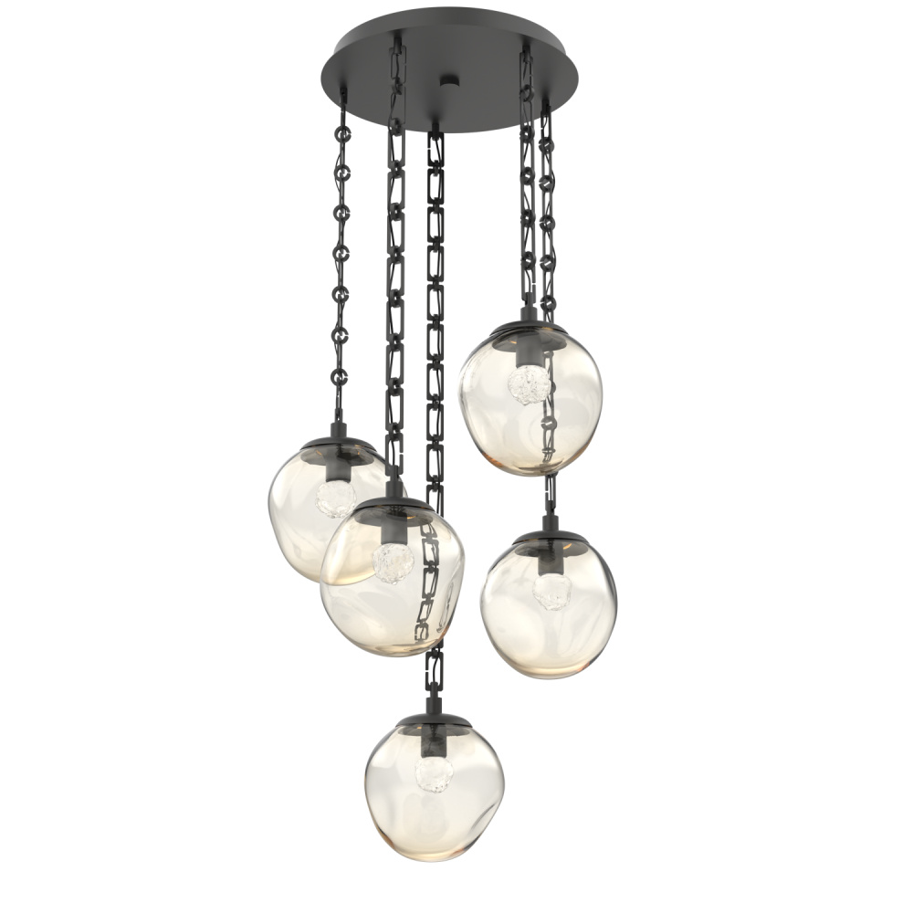 Aster Round 5pc Multi-Pendant Chain (LED)