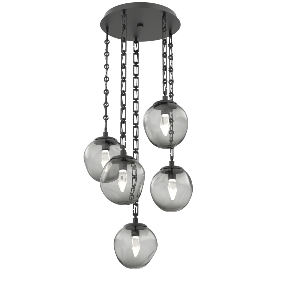 Aster Round 5pc Multi-Pendant with Chain (LED)