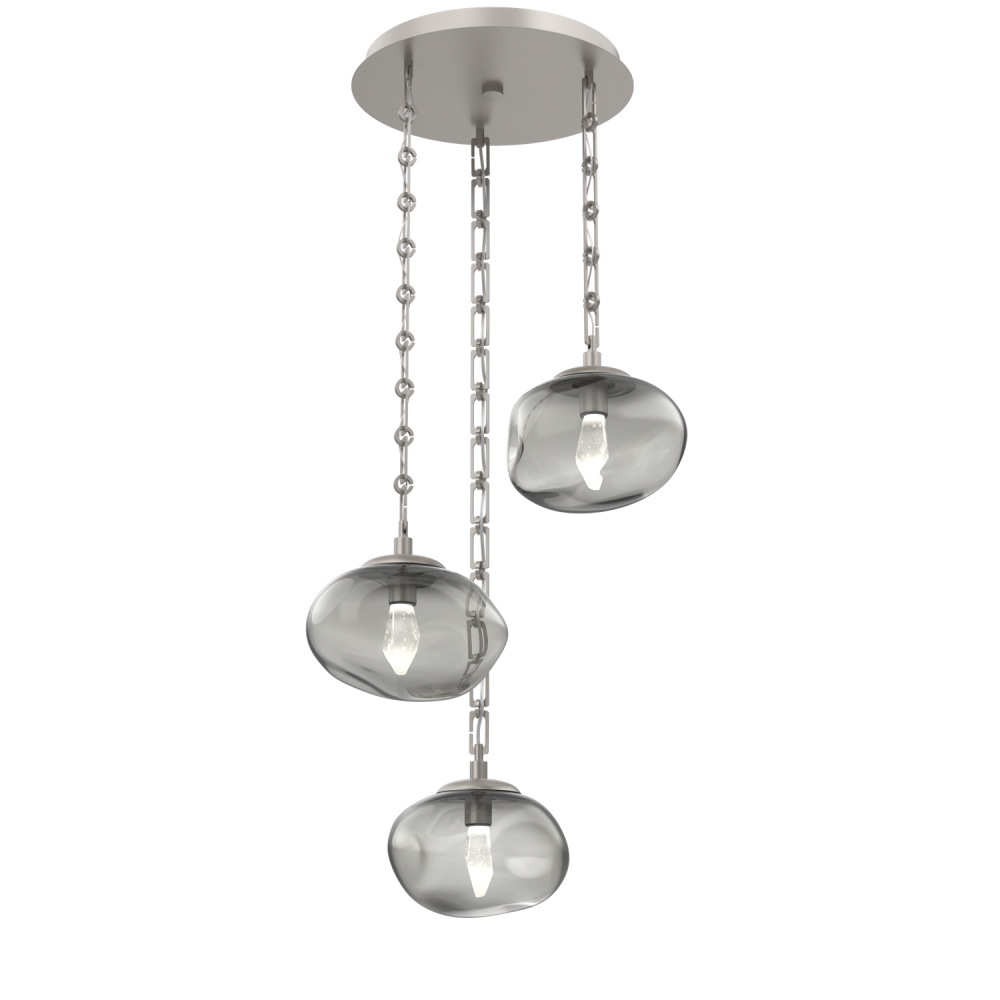Nova Round 3pc Multi-Pendant with Chain (LED)