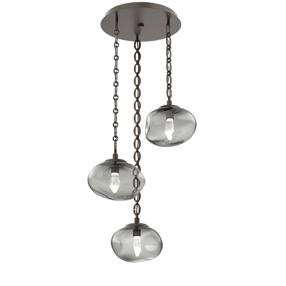 Nova Round 3pc Multi-Pendant with Chain (LED)