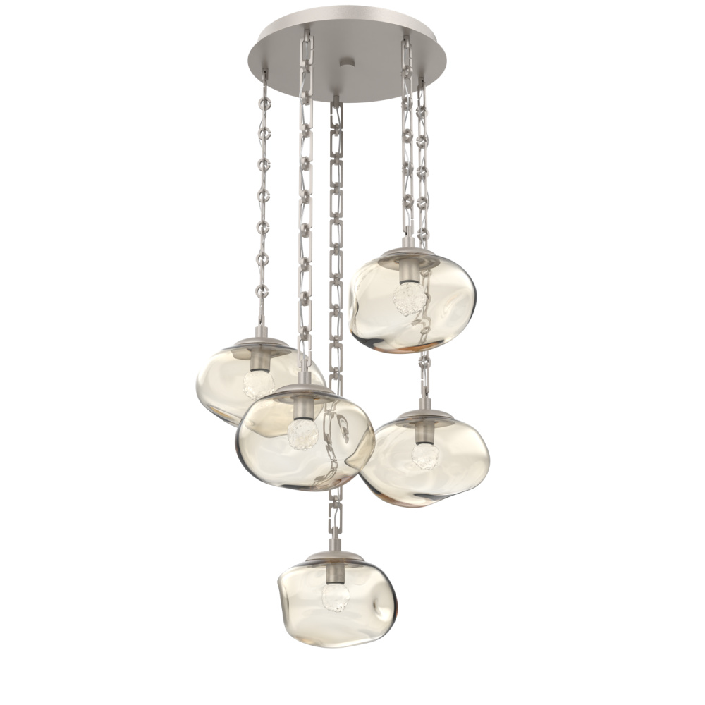 Nova Round 5pc Multi-Pendant with Chain (LED)