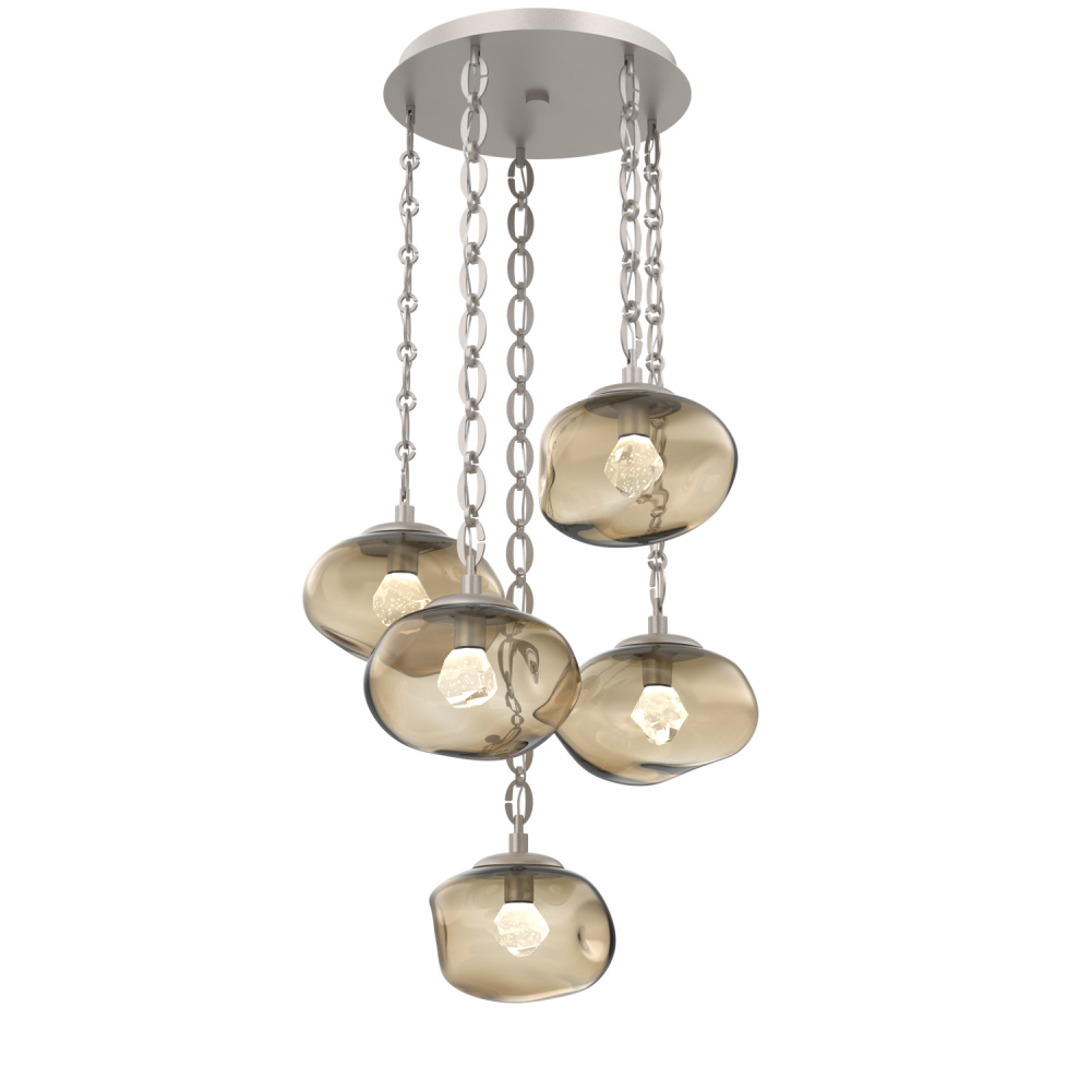 Nova Round 5pc Multi-Pendant with Chain (LED)