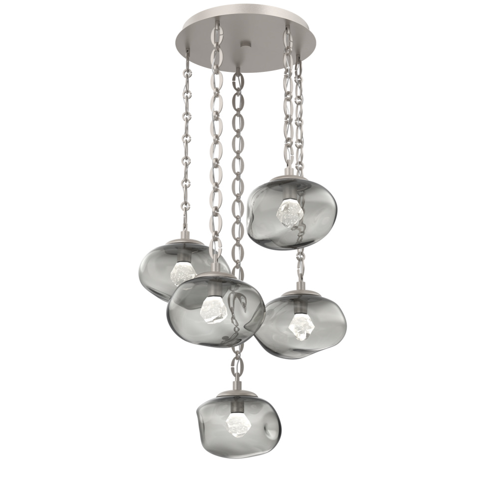 Nova Round 5pc Multi-Pendant with Chain (LED)