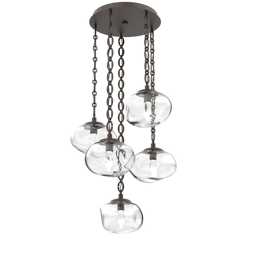 Nova Round 5pc Multi-Pendant with Chain (LED)