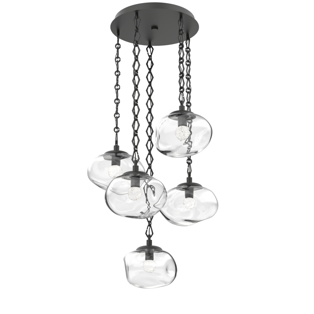 Nova Round 5pc Multi-Pendant with Chain (LED)