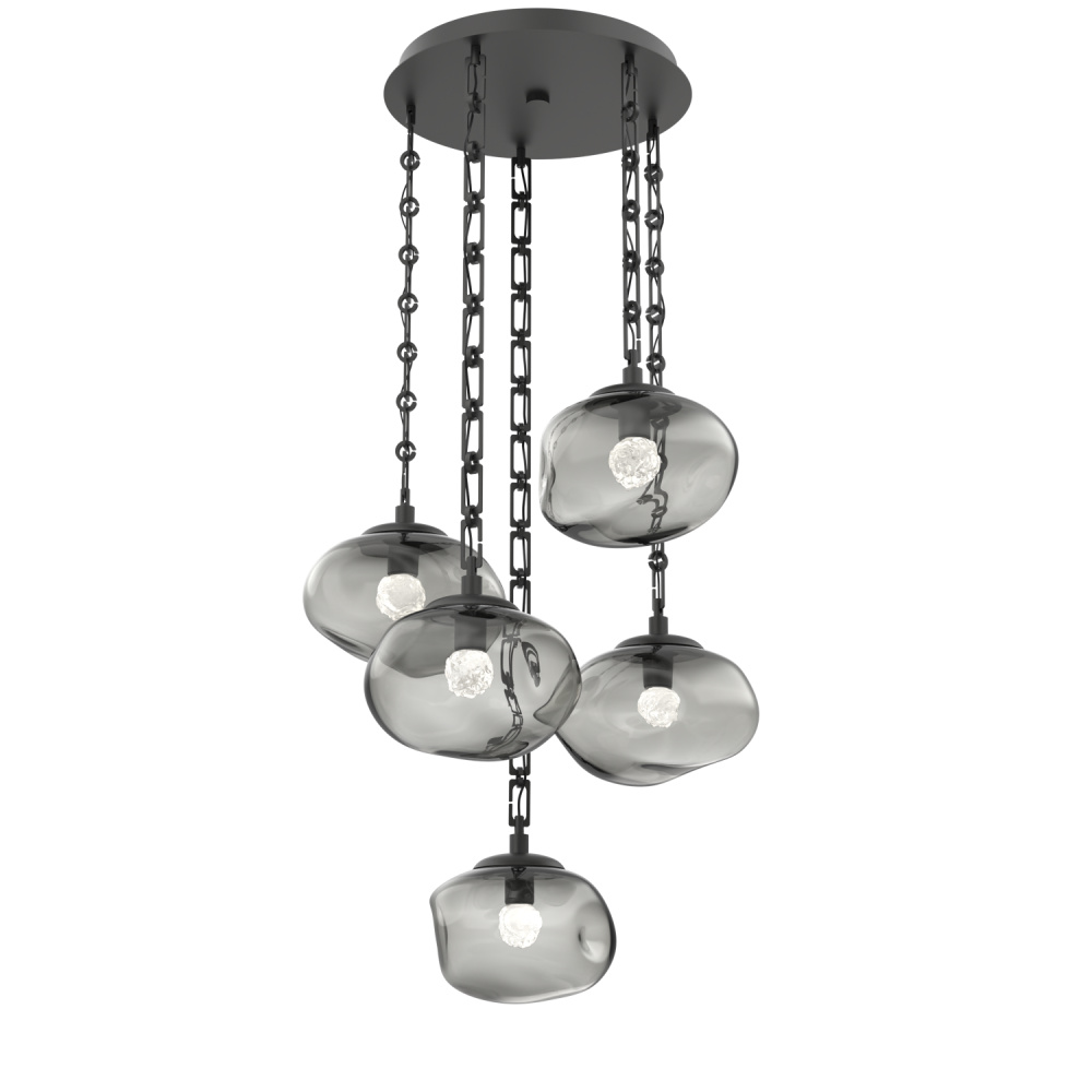 Nova Round 5pc Multi-Pendant with Chain (LED)